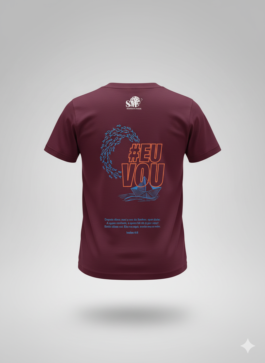 CAMISETA PEIXES BORDÔ