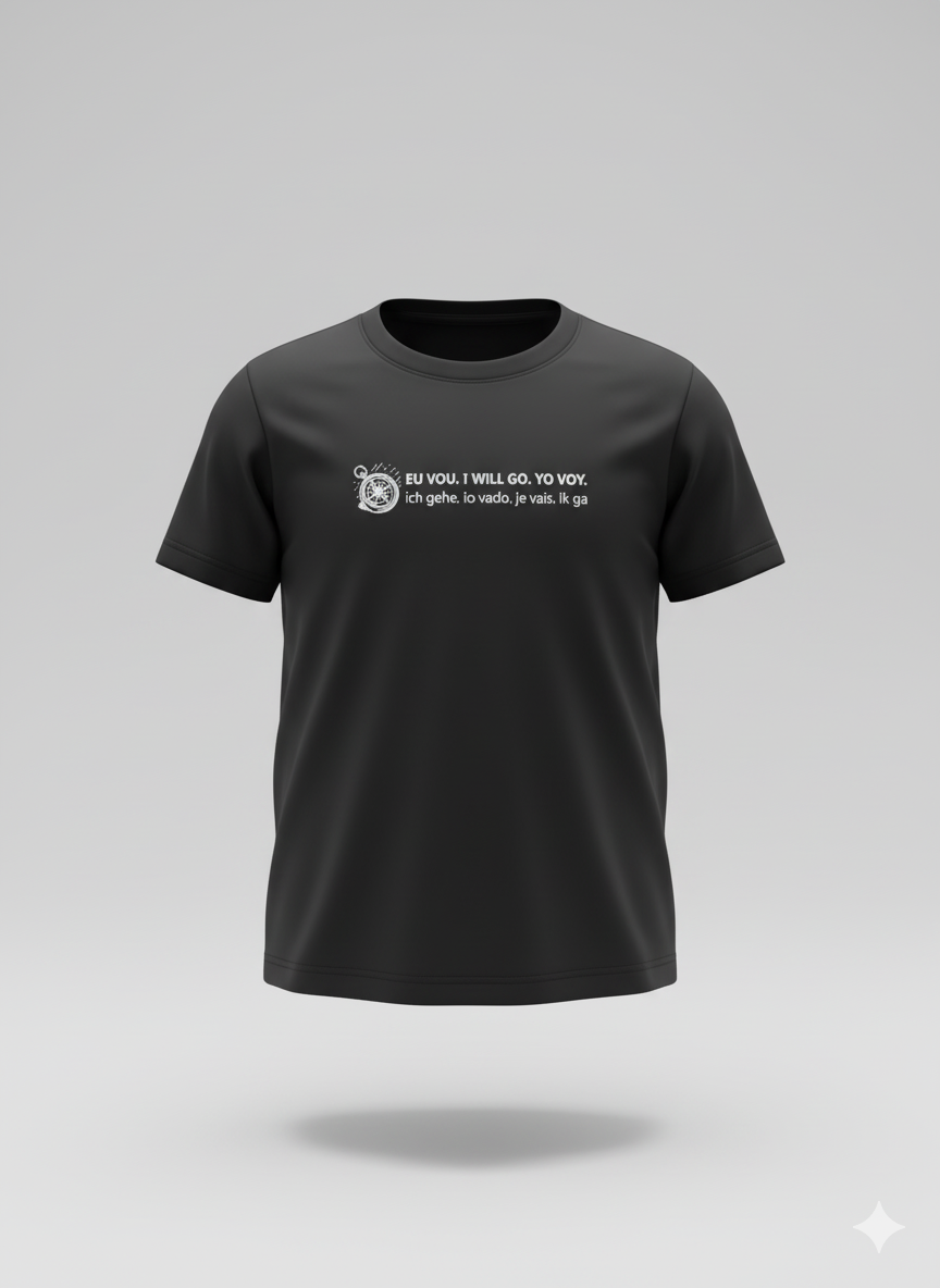 CAMISETA PRETA IDIOMAS